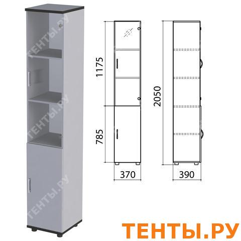 Шкаф полузакрытый монолит 740х390х2050 мм цвет серый комплект